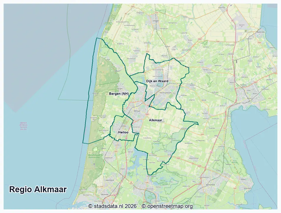Kaart Regio Alkmaar